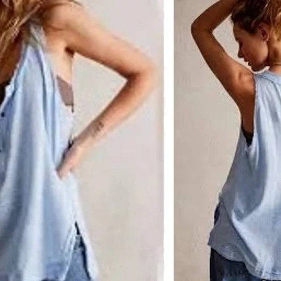 ✨NWOT ✨ WE THE FREE Love Language Tank in Dew Shine 🩵 - Picture 5 of 13